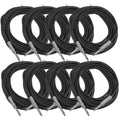 25 Foot TS 1/4" Instrument Patch Cables 8 Pack Black D880