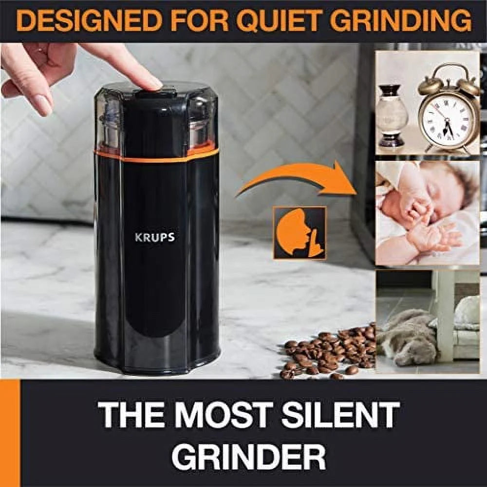 Black Coffee and Spice Grinder 12 Cup 175 Watts Removable Bowl I27890