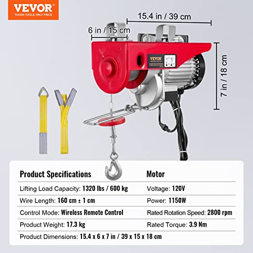1320LBS Wireless Electric Hoist B26605