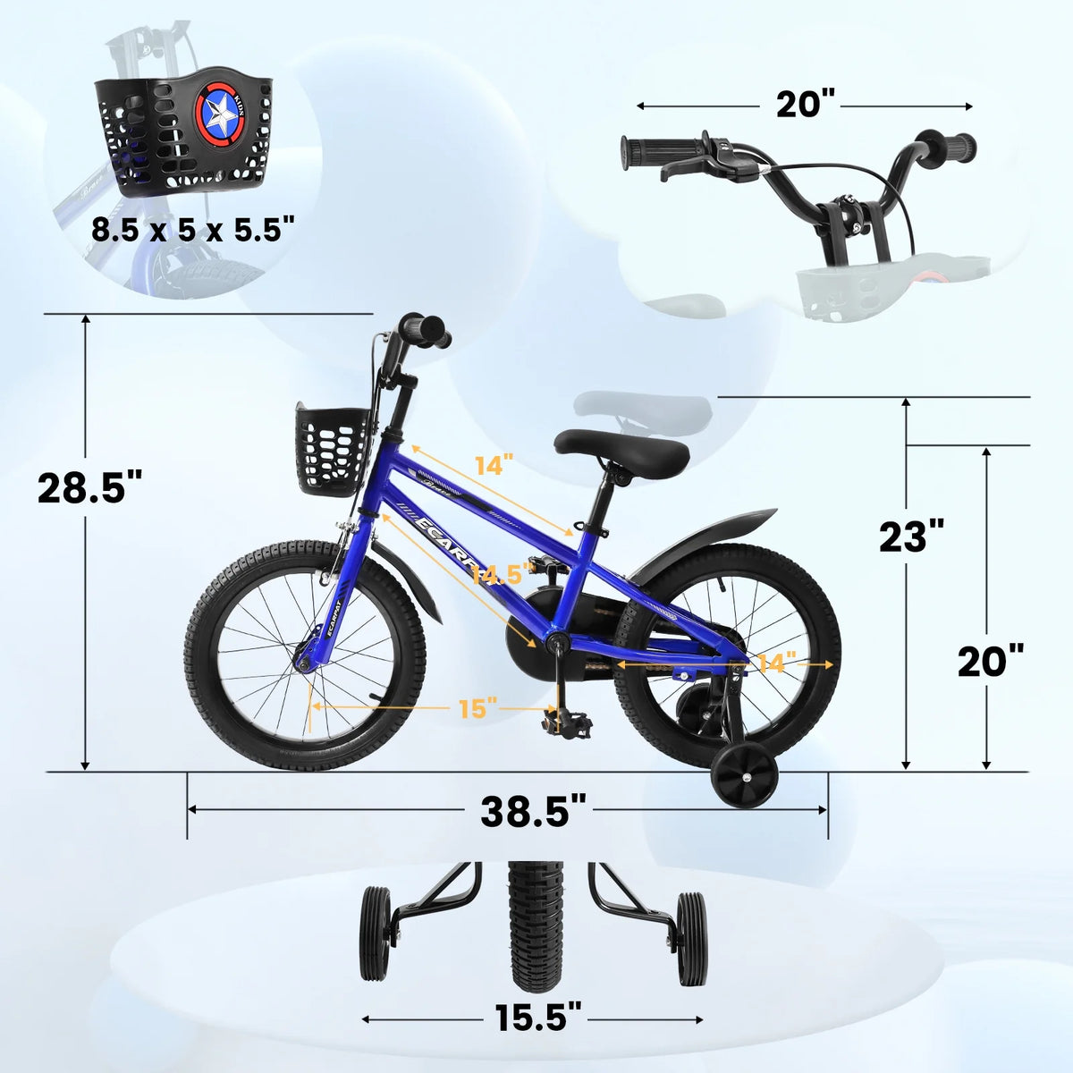14 inch Kids Bike with Training Wheels L990
