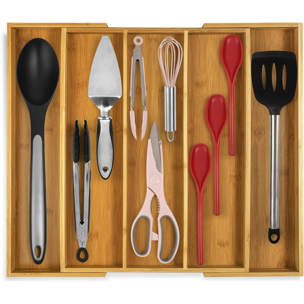 Expandable Bamboo Drawer Organizer, 3-5 Slots K55147