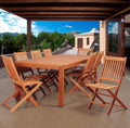 9 Piece Eucalyptus Rectangular Dining Set U410097