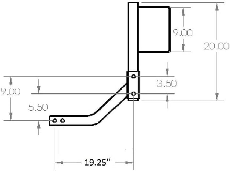 UTV/ATV Receiver Hitch Spare Tire Carrier L1094