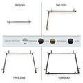 Multi Angle Ceiling Rod Room Divider Bedroom Canopy Adjustable 66-120 inch Satin Nic F95877