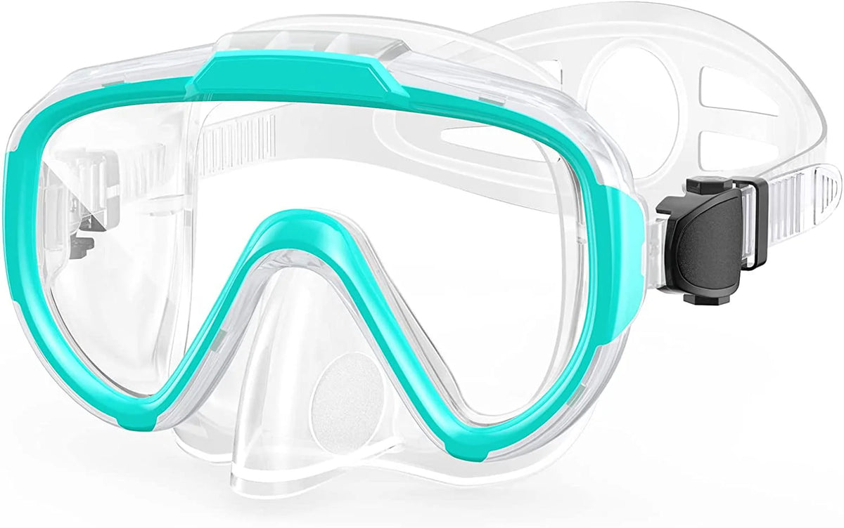 Adult Anti Fog Tempered Glass Swim Goggles with Nose Cover Z748686