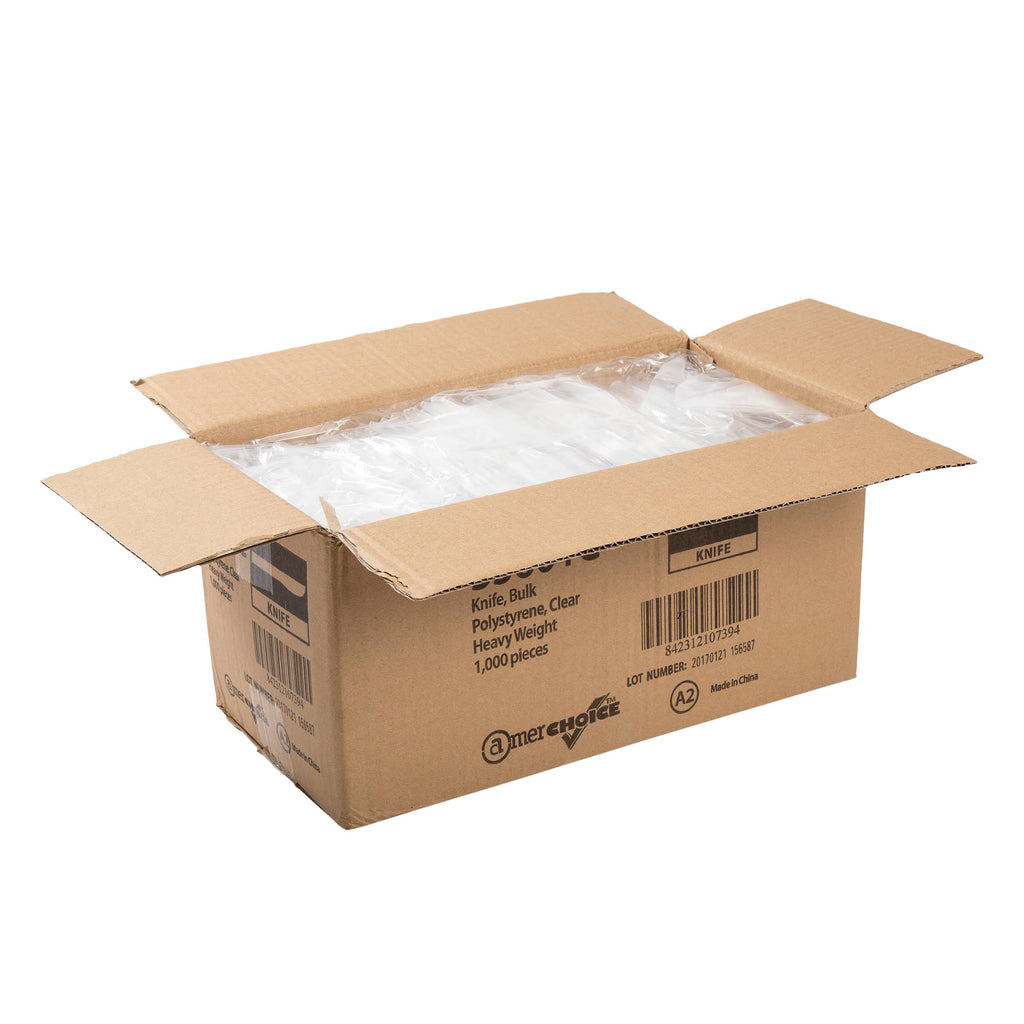Clear Polystyrene Knives, Case of 1000 M5800