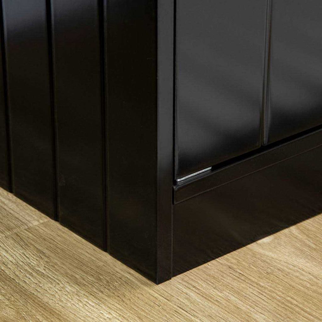 Large Elevated Dog Bowls with Storage Cabinet L577