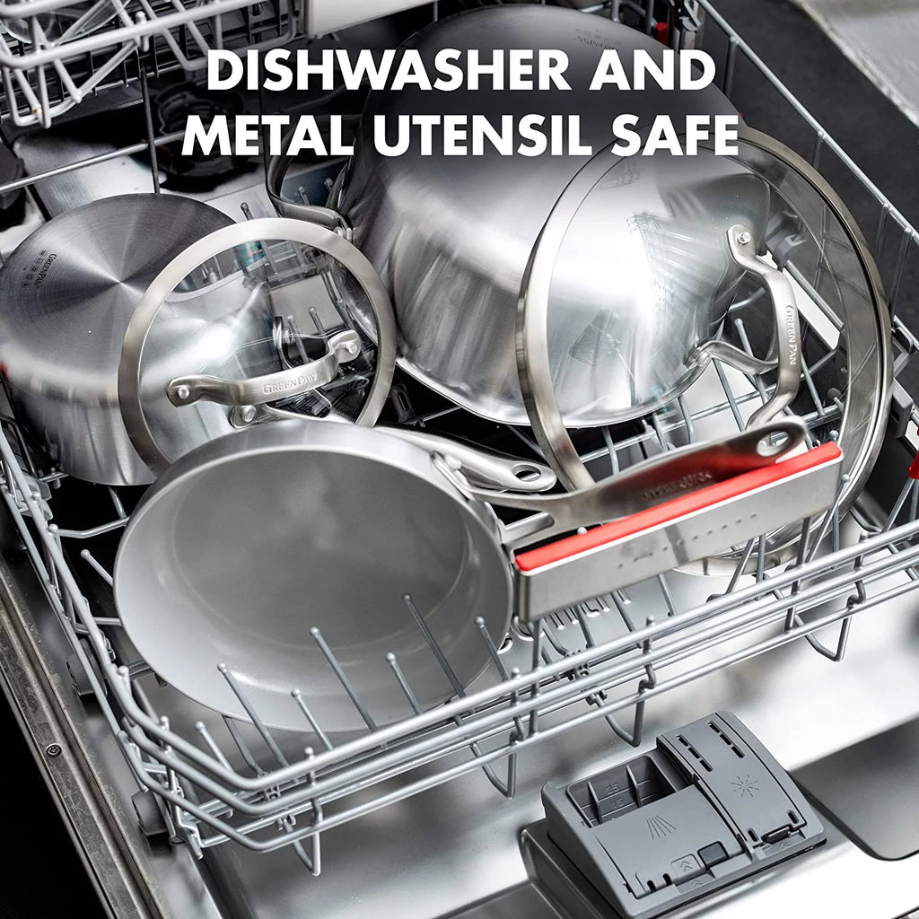 8QT Stainless Steel Nonstick Stock Pot with Strainer Lid and Steamer D781112