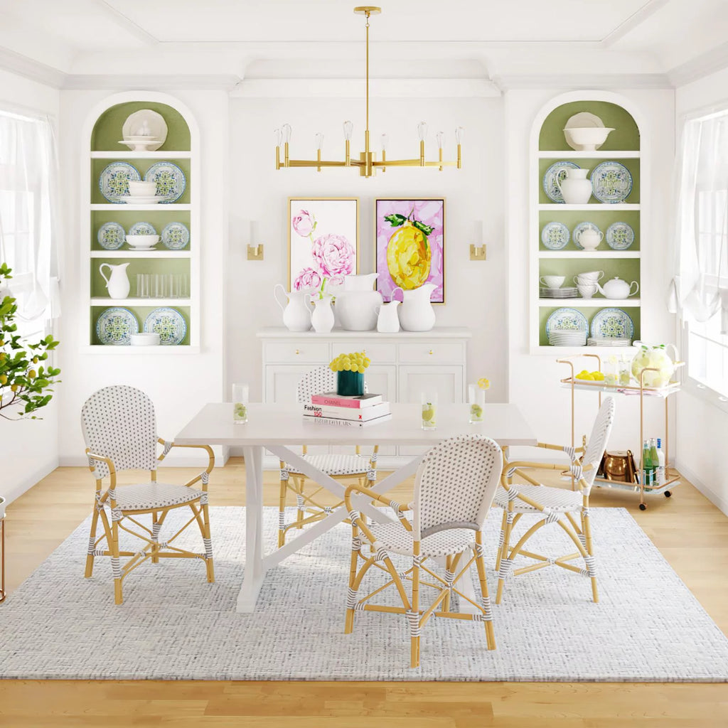 Farmhouse Dining Table in White J299
