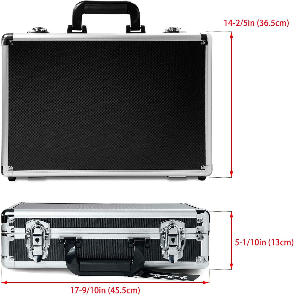 18in Two-Tone Aluminum Case with Pluck Foam Interior, Pack of 2 Q144025