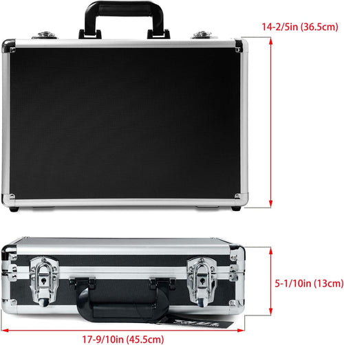 18in Two-Tone Aluminum Case with Pluck Foam Interior, Pack of 2 Q144025