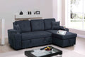 Dark Grey Right-Facing Sectional Sofa with Chaise and Storage O863