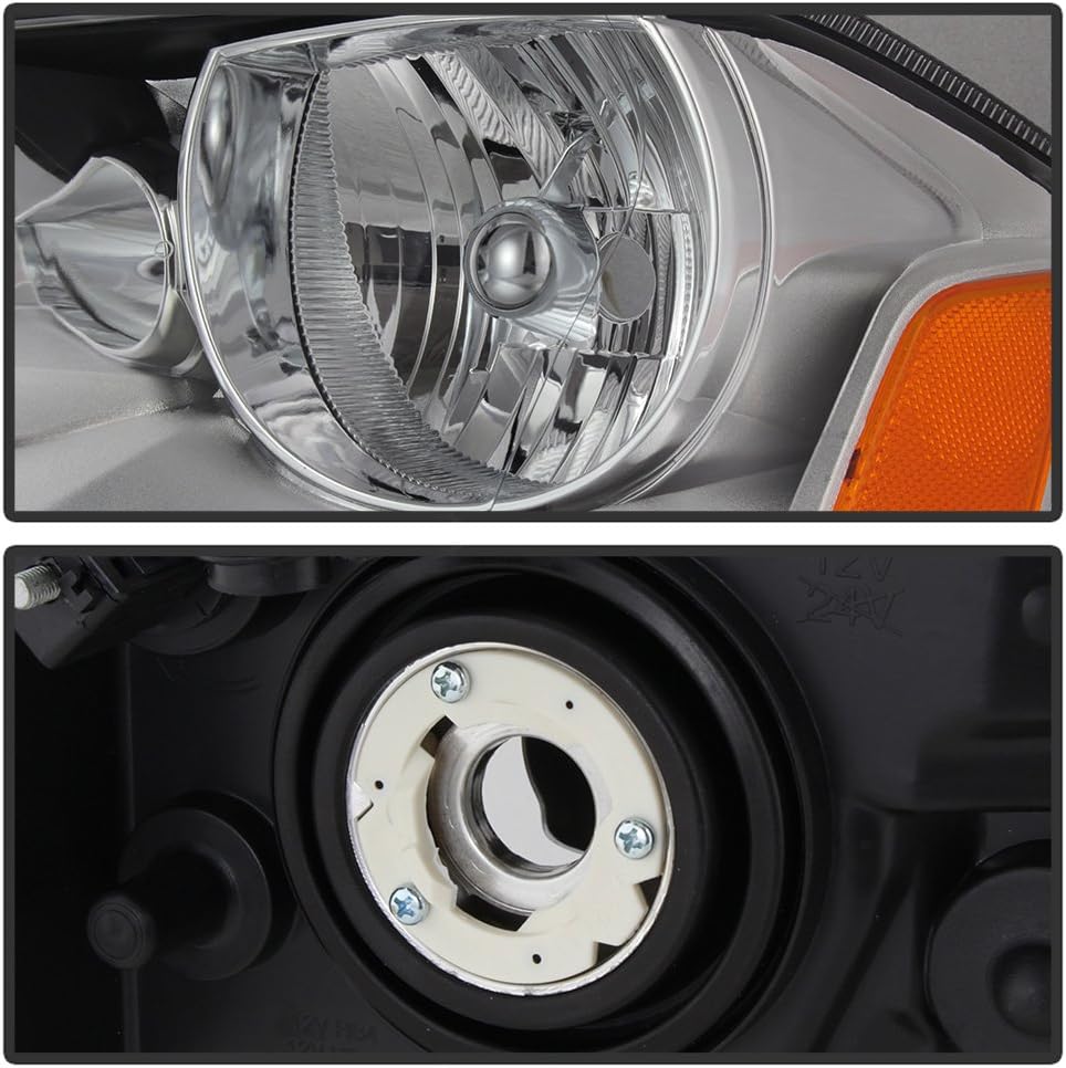 2008-2014 Dodge Avenger Chrome Housing Headlights Replacement Pair Set Z3361