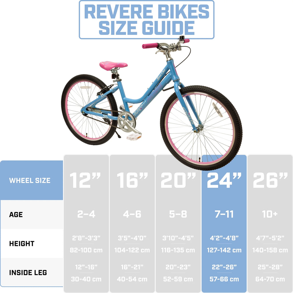 24" Girls Cruiser Bicycle, Lightweight Aluminum Frame B595