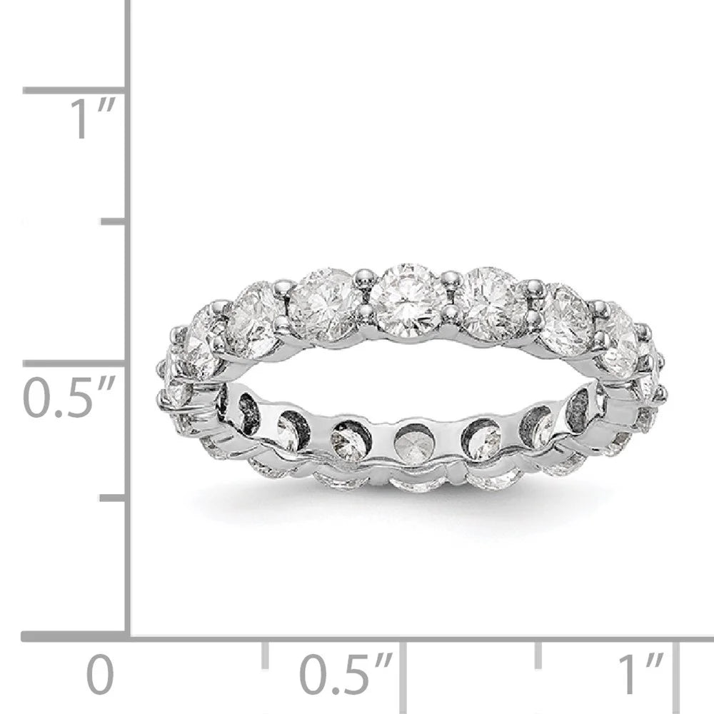 14K White Gold Diamond Eternity Ring Band 3ct J5209