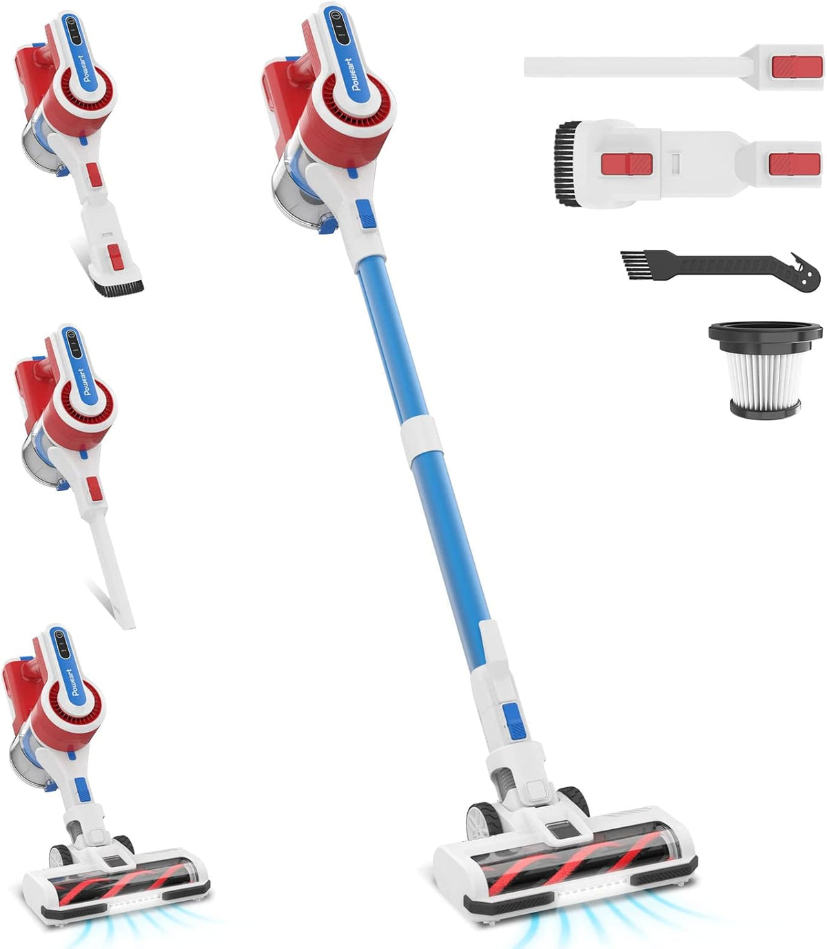 Cordless Stick Vacuum Cleaner 350W Lightweight 6-in-1 A435186