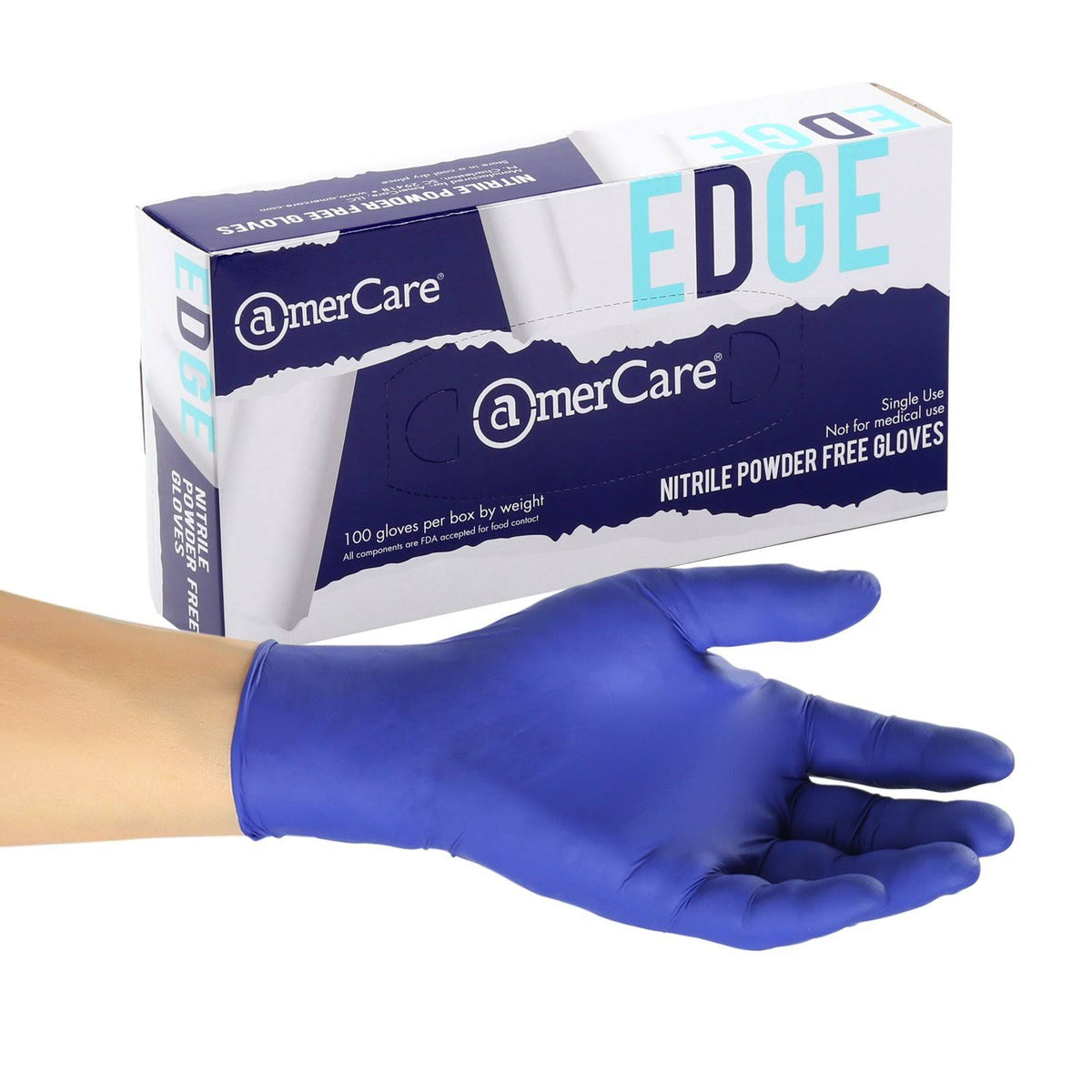 Large Powder-Free Nitrile Indigo Gloves, Case of 1000 C824