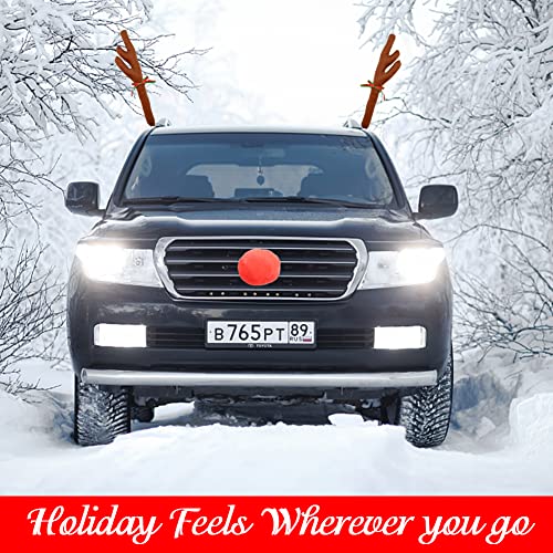 Car Reindeer Antler Kit and Nose Christmas Decoration Set C717