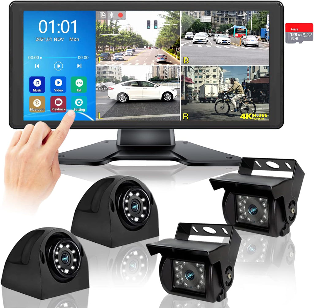 4K Backup Camera System with 10.36’’ Monitor and 4 AHD Camera I736126