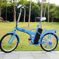 Blue 20" Folding Electric Bike with Removable Lithium-Ion Battery N74485