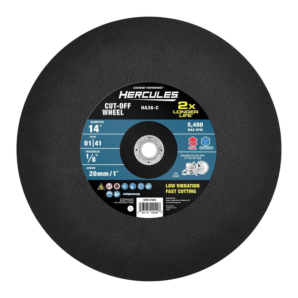 14 in. Metal Cut-Off Wheel D49138
