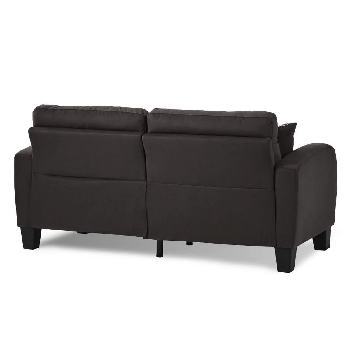 Chocolate Fabric Sofa with 2 Pillows H8832