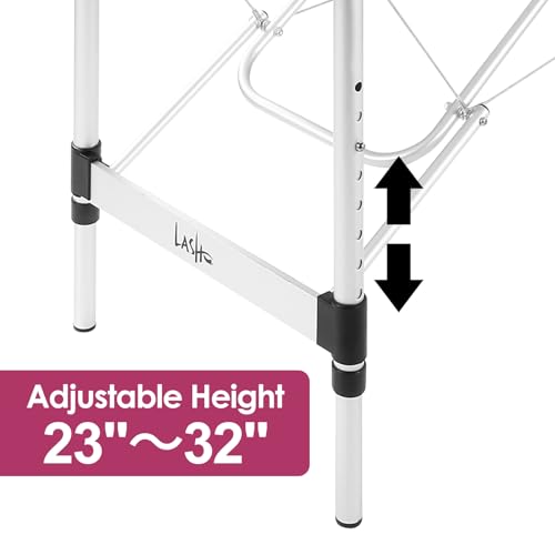 Pink Height Adjustable Waterproof Aluminum Lash Bed H9604