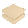 Waterproof Outdoor Chair Cushions Set of 2, Square 19 x 19 with Ties and Removable Covers L45021