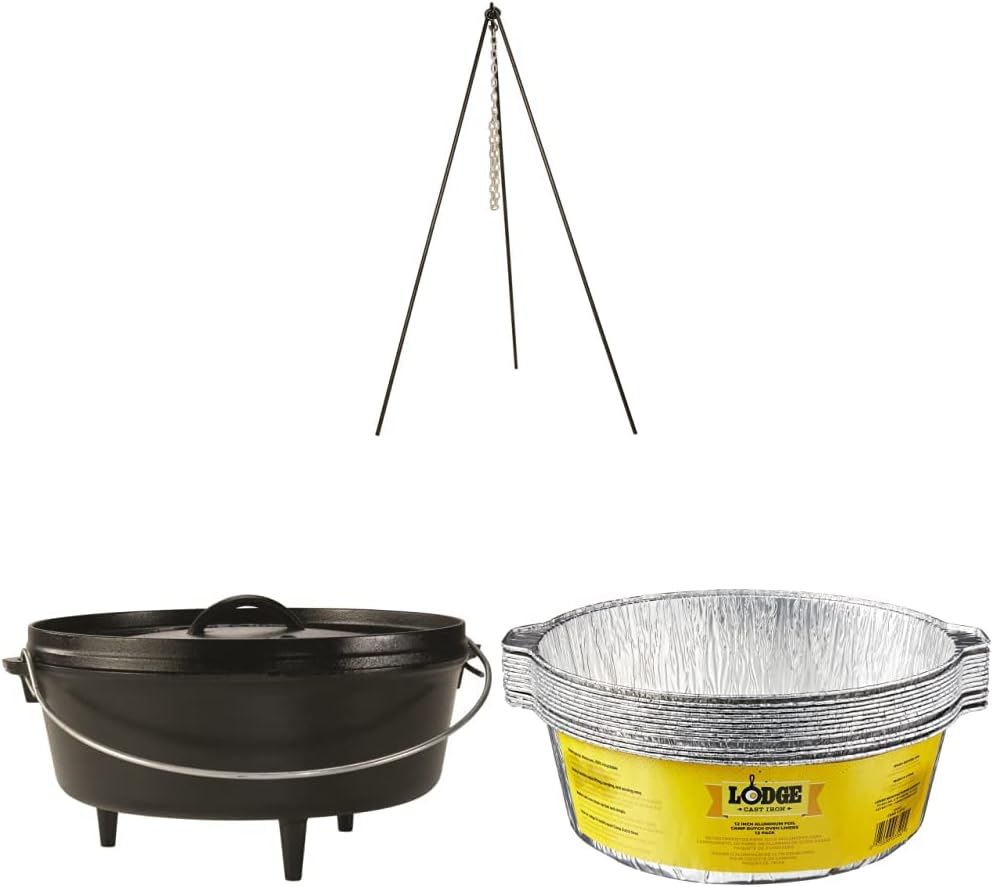 6 Quart Camp Dutch Oven with 12-Pack Aluminum Foil Liners H805231