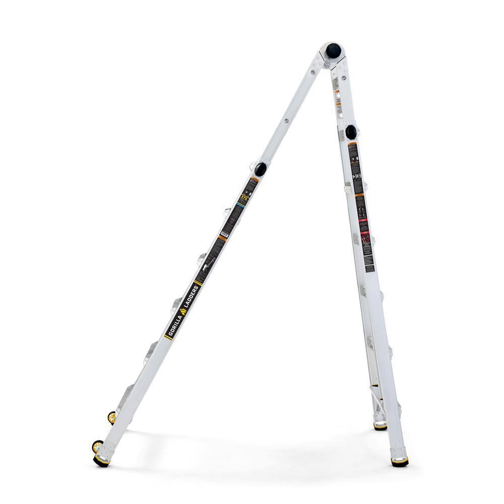 26 ft. Aluminum Multi-Position Ladder with Wheels, 375 lb. Load Capacity Type IAA L1259