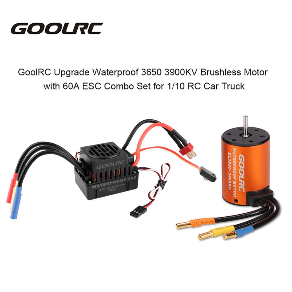 Waterproof 3650 3900KV Brushless Motor with 60A ESC Combo Set Y117