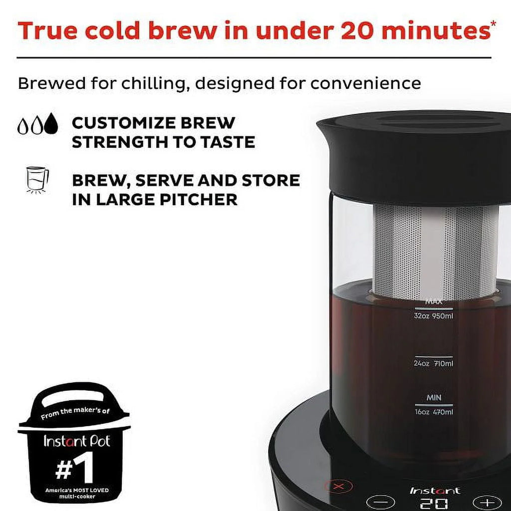 Electric Iced Coffee Maker with 32 oz Glass Pitcher Y5637