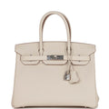 Birkin 30 Craie Togo Palladium Hardware O446