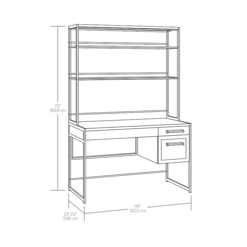 Engineered Wood Computer Desk with Hutch I824951