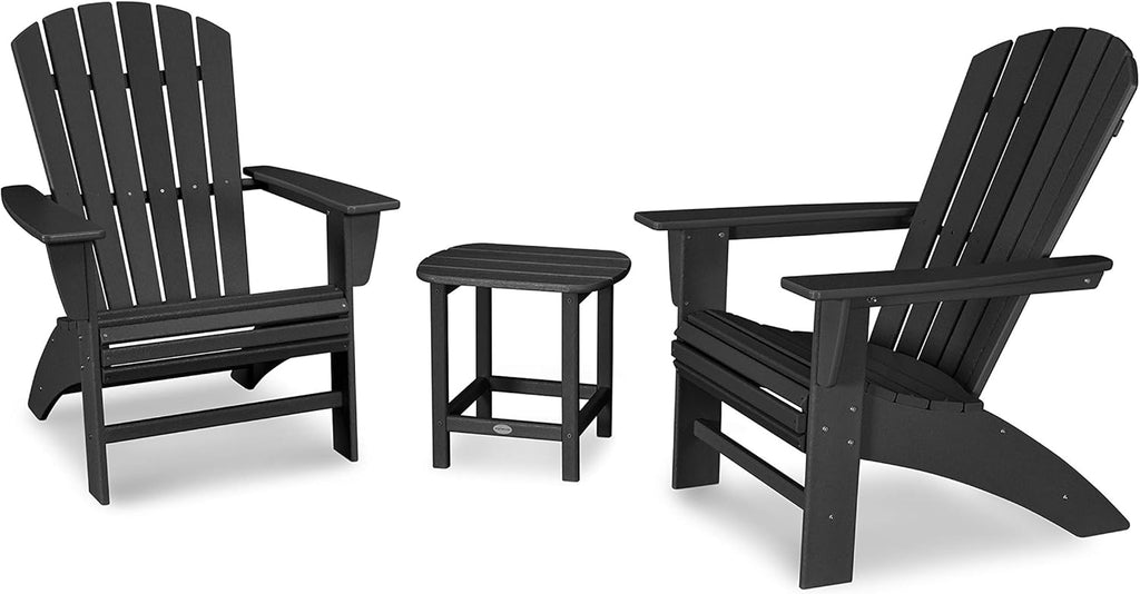 3-Piece Curveback Adirondack Chair Set with Side Table R3446