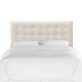 California King Linen Button Headboard L908