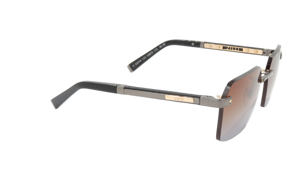 Titanium Acetate Leather Gradient Sunglasses L3637