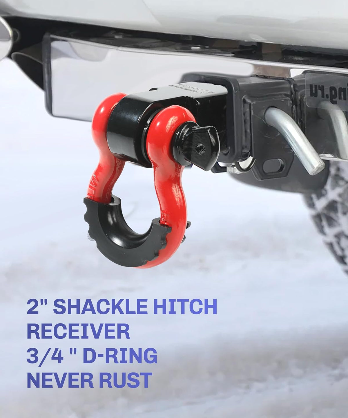 2" Tow Hitch Receiver with 5/8" Screw Pin and 3/4 Shackle G841151