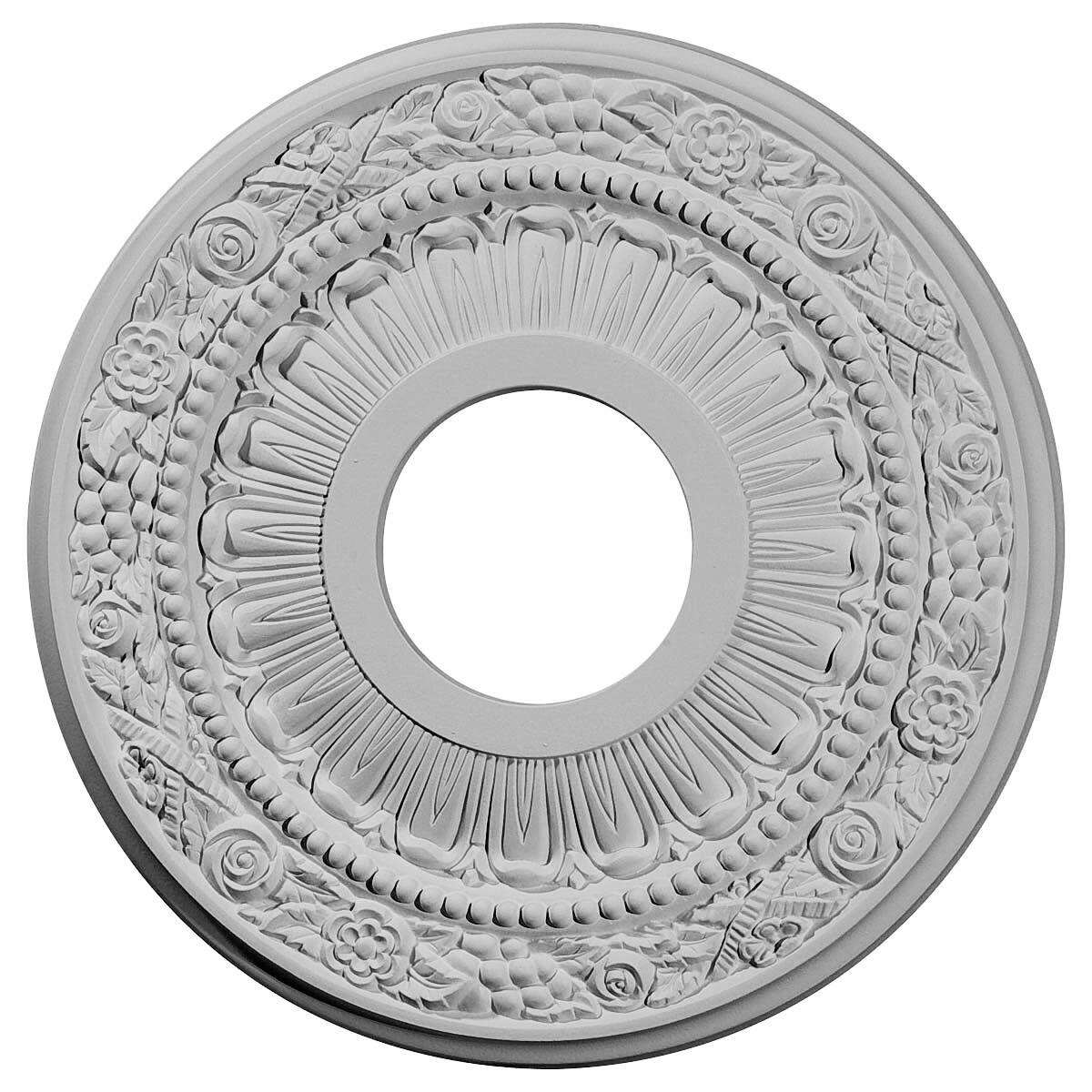 Hand-Painted Green Gold Ceiling Medallion B92586