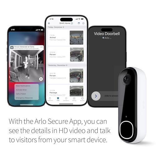 White Wireless Video Doorbell with Night Vision O992