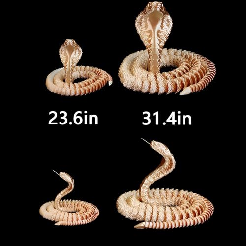 3D Printed Articulated Cobra Fidget Toy (Blue&Green 24in) T50979
