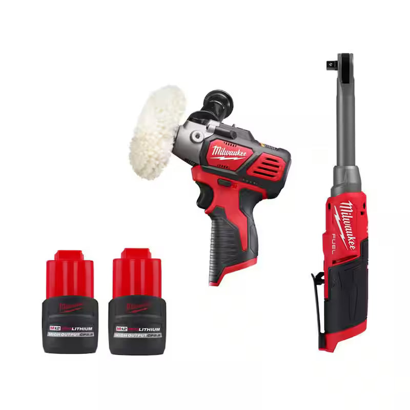 3/8 in. Cordless Ratchet and Polisher/Sander with 2.5 Ah Batteries W9056