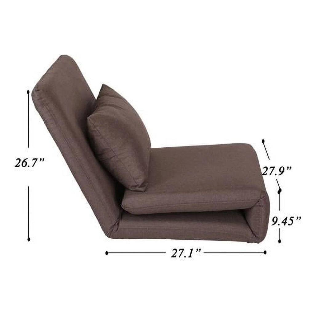 Brown Linen Floor Chair Q715323