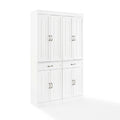 White MDF Wood Pantry (Set of 2) I153