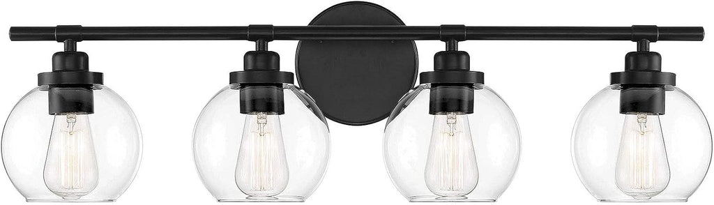 Satin Nickel 4-Light Bathroom Vanity Light S6583
