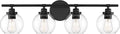 Satin Nickel 4-Light Bathroom Vanity Light S6583