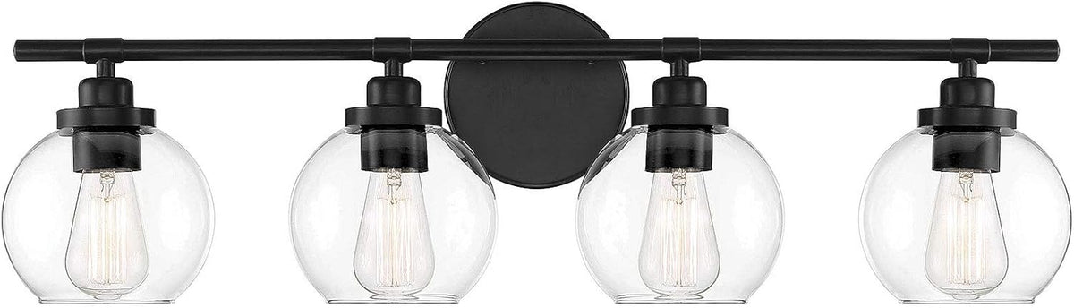 Satin Nickel 4-Light Bathroom Vanity Light S6583