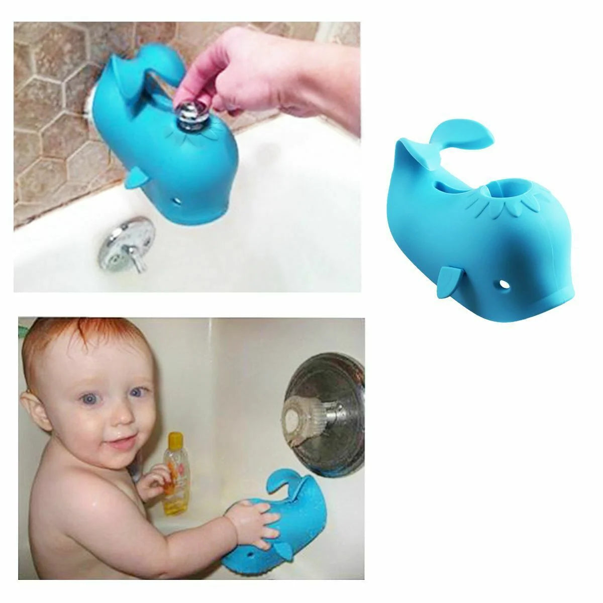 Silicone Whale Bathtub Faucet Cover Protector A533