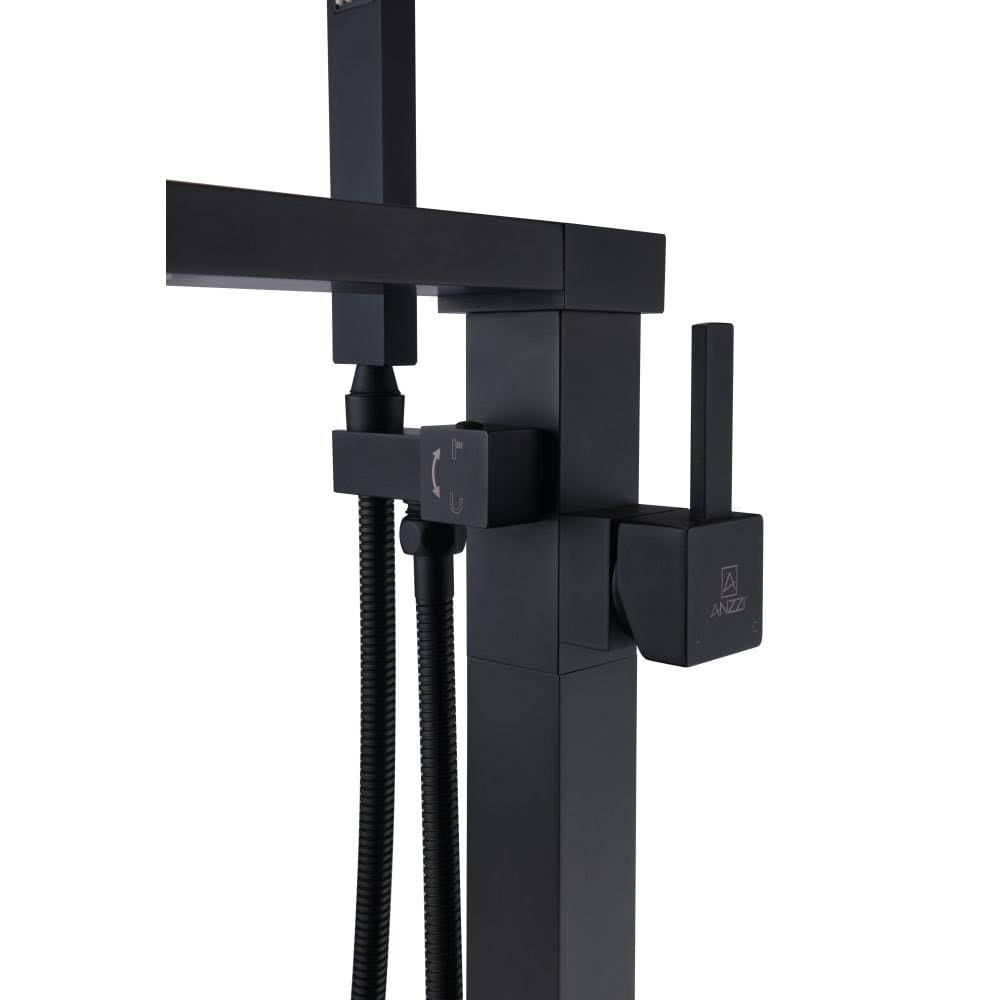 Matte Black Claw Foot Tub Faucet with Hand Shower A6813