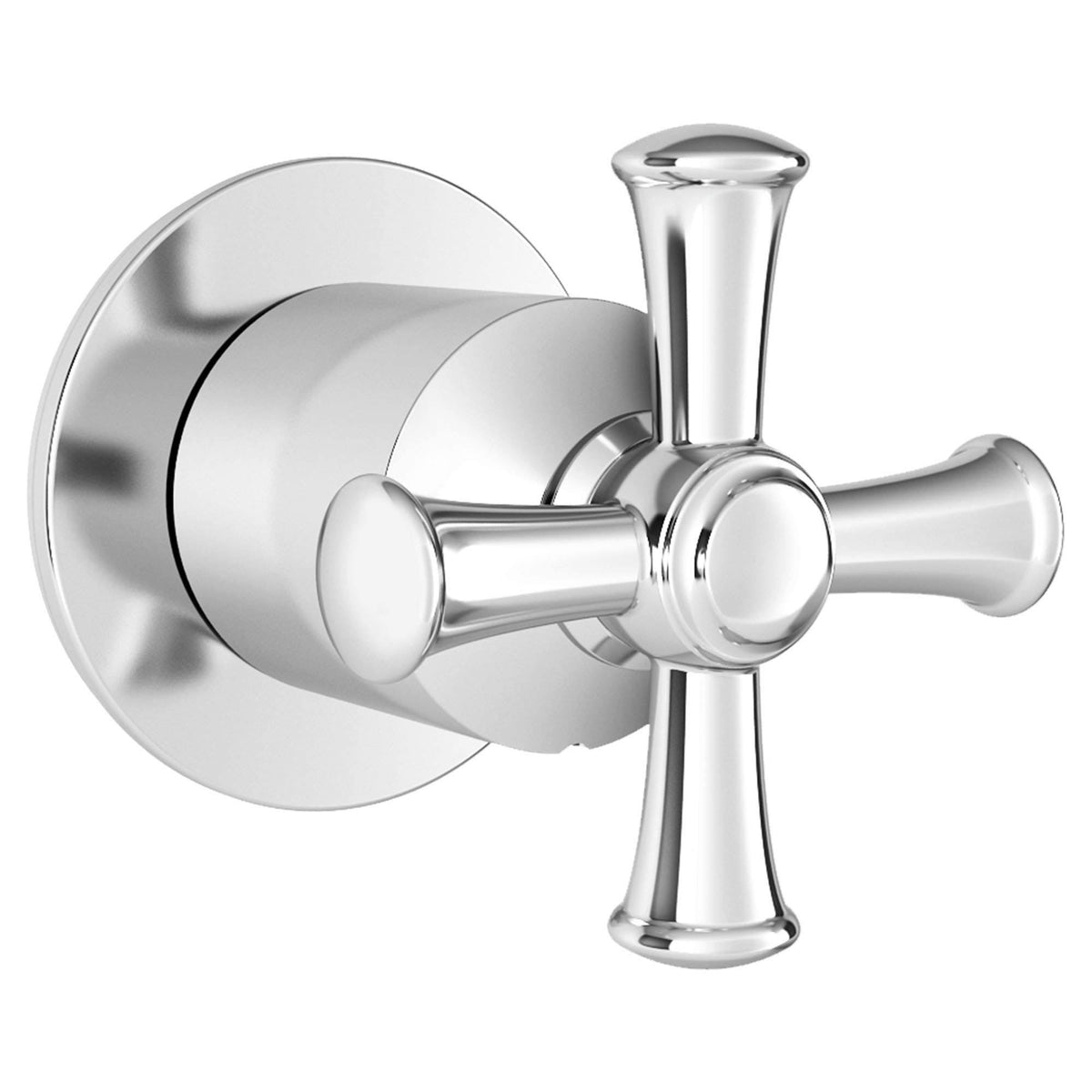 Polished Chrome Diverter Valve Trim with Cross Handle V700720
